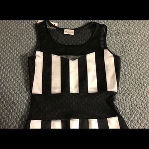LA Hearts Black and White Dress